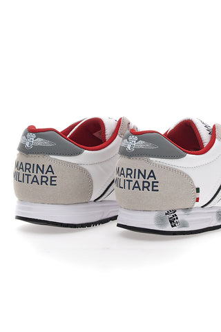 Sneakers Grigie e Bianche Con Lacci Marina Militare MM255