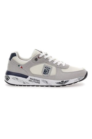 Weiße und graue Sneakers mit Memory Soft Navy MM2281