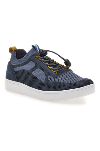 Blaue Sneakers mit Mesh-Obermaterial und elastischen Schnürsenkeln MARES MRS23307F