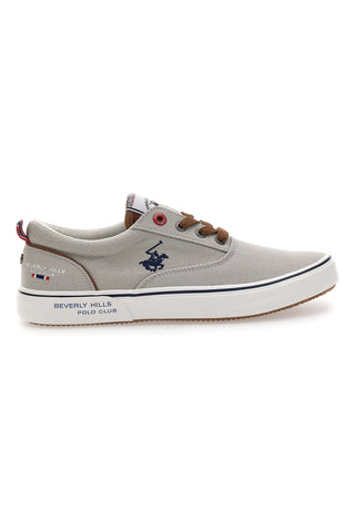 Graue Canvas-Sneaker mit kontrastierenden Details BEVERLY HILLS POLO BATH CVS