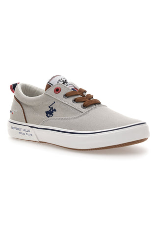 Sneakers grigie in tela con dettagli a contrasto BEVERLY HILLS POLO BATH CVS