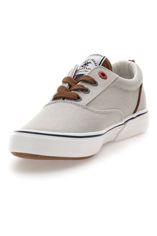Sneakers grigie in tela con dettagli a contrasto BEVERLY HILLS POLO BATH CVS