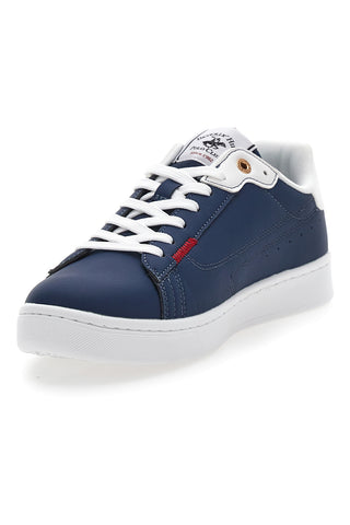 Blaue Schnürschuhe mit weißen Kontrastlogos BEVERLY HILLS POLO CLUB BHM514010