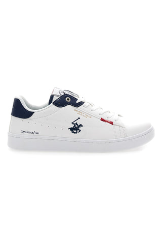 Weiße Schnürschuhe mit blauen Details BEVERLY HILLS POLO CLUB BHM514010