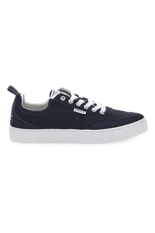 Blaue Canvas-Sneaker mit weißer Sohle Gas 514005