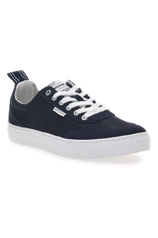 Blaue Canvas-Sneaker mit weißer Sohle Gas 514005