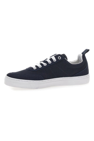 Blaue Canvas-Sneaker mit weißer Sohle Gas 514005