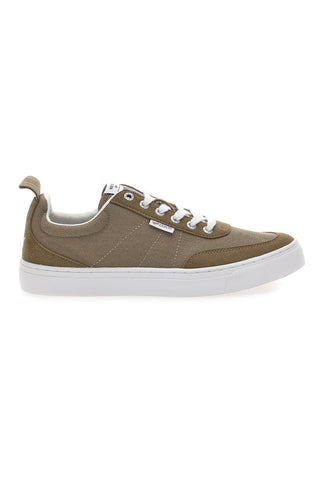 Taupefarbene Canvas-Sneaker mit weißer Sohle Gas 514005