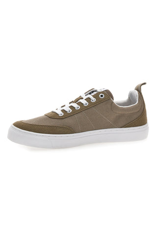 Taupefarbene Canvas-Sneaker mit weißer Sohle Gas 514005