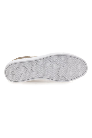 Taupefarbene Canvas-Sneaker mit weißer Sohle Gas 514005