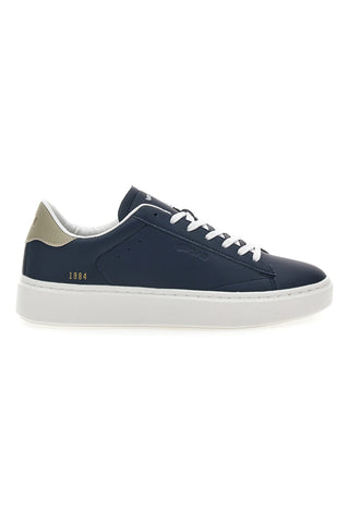 Blaue Sneakers mit beigen Details Gas Leonard Ltx