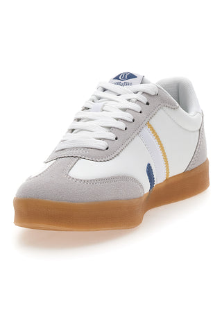 Sneakers Bianche Con Lacci Cotton Belt Leopard