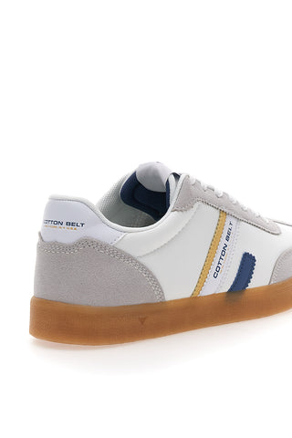 Sneakers Bianche Con Lacci Cotton Belt Leopard