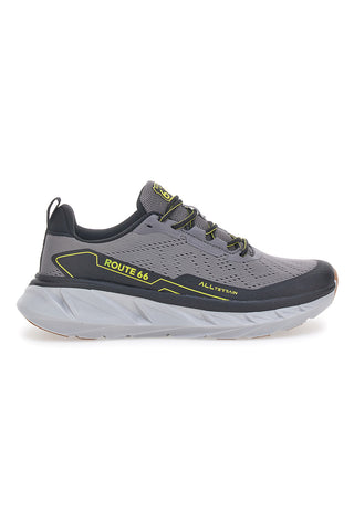 Graue Sneakers mit fluoreszierenden Details ROUTE 66 RO51811D