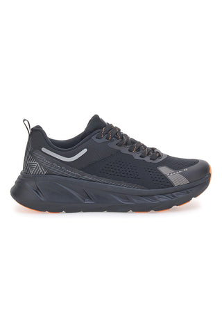 Schwarze Sneakers mit orangefarbenen Details ROUTE 66 RO51811D
