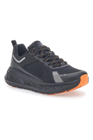 Schwarze Sneakers mit orangefarbenen Details ROUTE 66 RO51811D