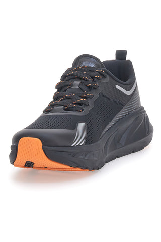 Schwarze Sneakers mit orangefarbenen Details ROUTE 66 RO51811D