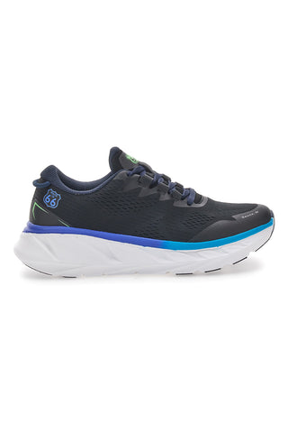 Schwarze Sneakers mit hoher Sohle und fluoreszierenden Details ROUTE 66 RO51812