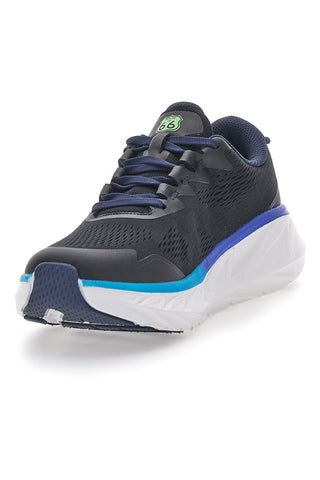 Schwarze Sneakers mit hoher Sohle und fluoreszierenden Details ROUTE 66 RO51812