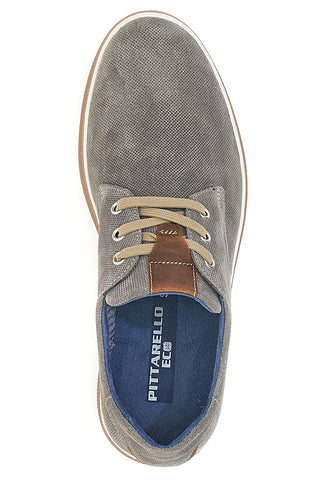 Militärgraue Schnürschuhe mit perforiertem Lederobermaterial PITTARELLO ECO 200012