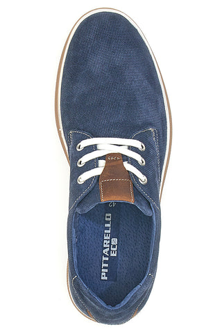 Blaue Schnürschuhe mit perforiertem Lederobermaterial PITTARELLO ECO 200012