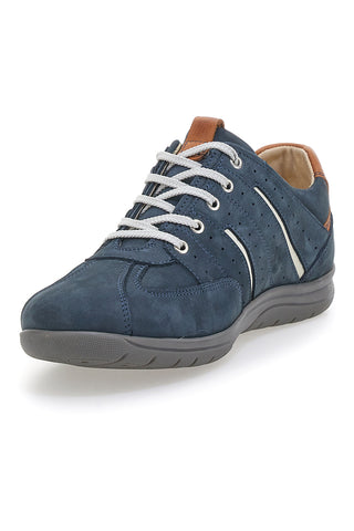 Scarpe Stringate Con Tomaia in Pelle Blu e dettagli Bianchi PITTARELLO ECO 27002