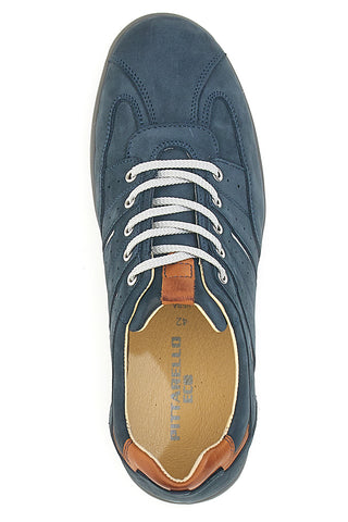 Scarpe Stringate Con Tomaia in Pelle Blu e dettagli Bianchi PITTARELLO ECO 27002