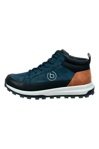 Bugatti 325ANP305055 Marineblaue Mid-Top-Sneaker mit Profilsohle