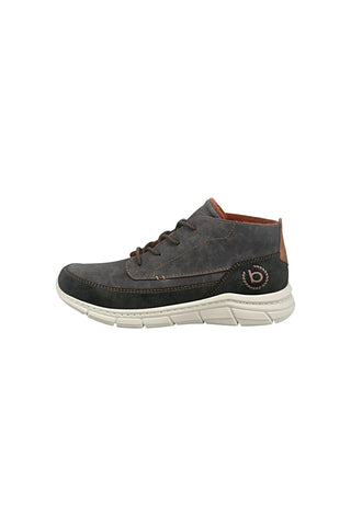 Bugatti 345AFA325000 graue High-Top-Sneaker mit braunen Einsätzen
