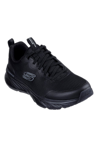 Skechers Edgeride Rekze – Schwarze Mesh-Sneaker mit Memory-Schaum