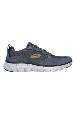 Graue Sneakers Skechers Flex Advantage 5.0 mit Obermaterial aus echtem Leder und Flex-Lite-Sohle