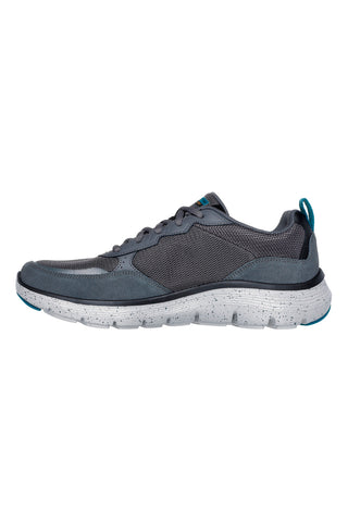 Graue Sneakers Skechers Flex Advantage 5.0 mit Obermaterial aus echtem Leder und Flex-Lite-Sohle