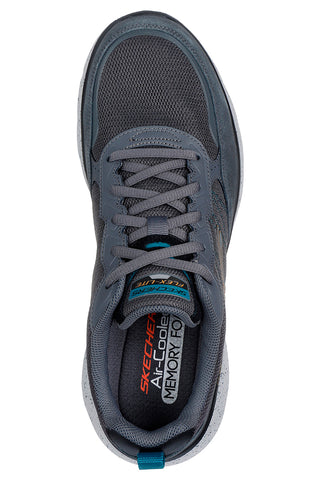 Graue Sneakers Skechers Flex Advantage 5.0 mit Obermaterial aus echtem Leder und Flex-Lite-Sohle