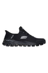 Schwarze atmungsaktive Slip-On-Sneaker mit Memory Foam Skechers GLIDE-STEP ZEFYR