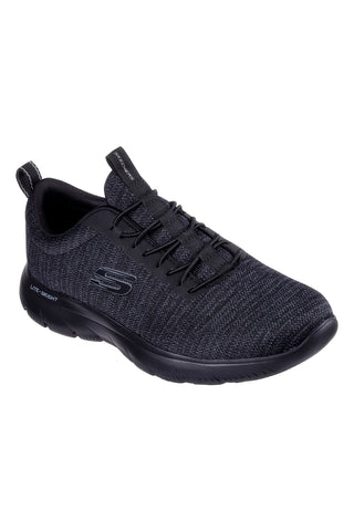 Skechers Summits Sorenz – Schwarze, leichte Stoffschuhe mit flexibler Sohle