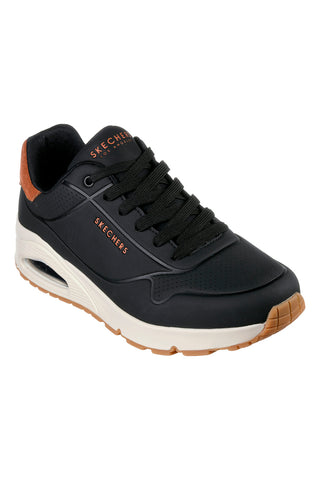 Skechers Uno Suited On Air – Schwarze Sneakers mit luftgekühlter Memory Foam-Dämpfungssohle