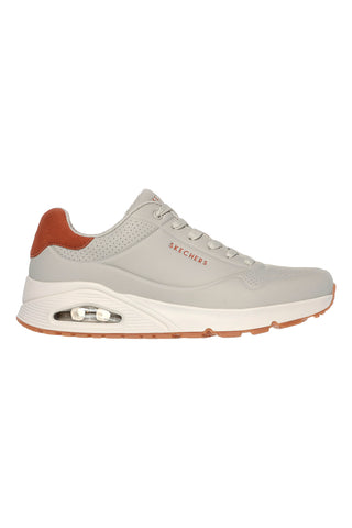 Skechers Uno Suited On Air – Graue Sneakers mit luftgekühltem Memory Foam und gepolsterter Sohle