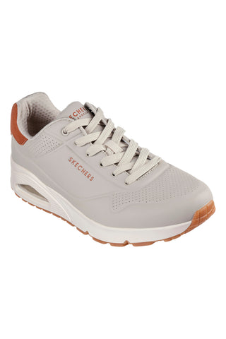 Sneakers color grigio con suola ammortizzata Air-Cooled Memory Foam Skechers Uno Suited On Air