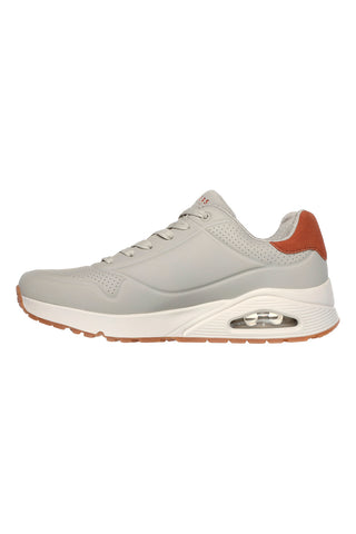 Sneakers color grigio con suola ammortizzata Air-Cooled Memory Foam Skechers Uno Suited On Air