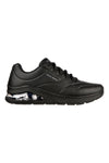 Skechers UNO 2 AIR AROUND YOU – Schwarze Sneakers aus Duraleder mit gepolsterter Sohle