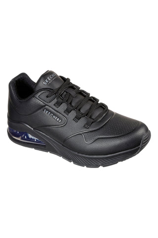 Skechers UNO 2 AIR AROUND YOU – Schwarze Sneakers aus Duraleder mit gepolsterter Sohle