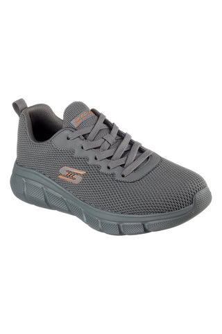 Graue Sneakers aus Strickstoff mit Memory Foam Skechers Bobs B Flex Chill Edge