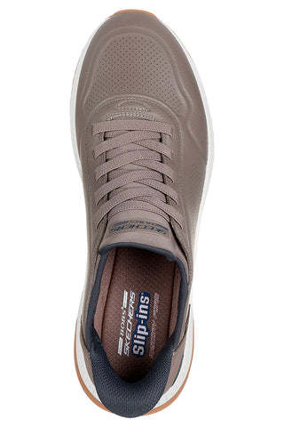 Sneakers taupe in simil pelle con Memory Foam Skechers Bobs Squad 4 Direct Step