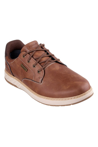 Skechers Garlan Pryor – Wasserdichte Leder-Sneaker in Braun