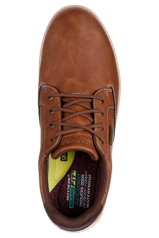 Skechers Garlan Pryor – Wasserdichte Leder-Sneaker in Braun
