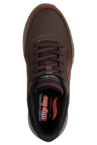 Sneakers marroni Slip-ins con Arch Fit e Glide-Step Skechers Orvan Moxley