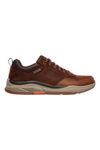 Scarpe casual marroni waterproof in pelle Skechers BENAGO HOMBRE