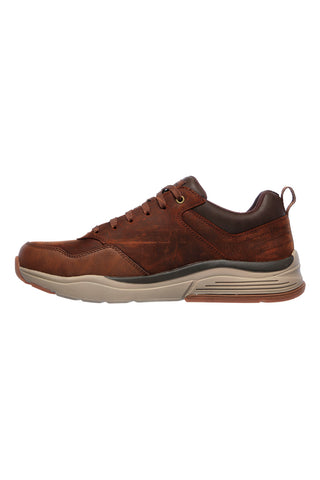 Scarpe casual marroni waterproof in pelle Skechers BENAGO HOMBRE