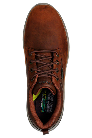 Skechers Delson 3.0 Glavine Wasserdichte Memory Foam Braune Schuhe