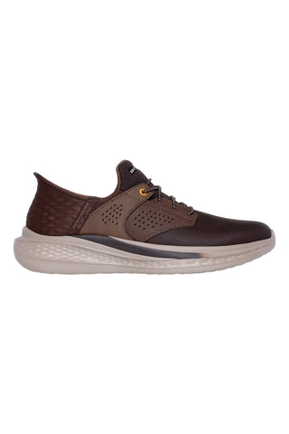 Skechers – Slade Macklin Goga Mat Support – Braune Slip-In-Sneaker